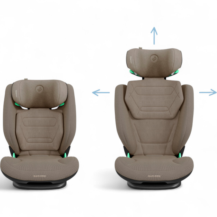 Maxi-Cosi RodiFix Pro² i-Size Kindersitz mit hoher Rückenlehne und ISOFIX im Auto installiert bei DER Babyladen Erlangen